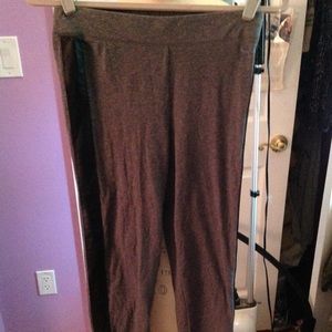 Dark Gray & Leather Leggings Victoria Secret